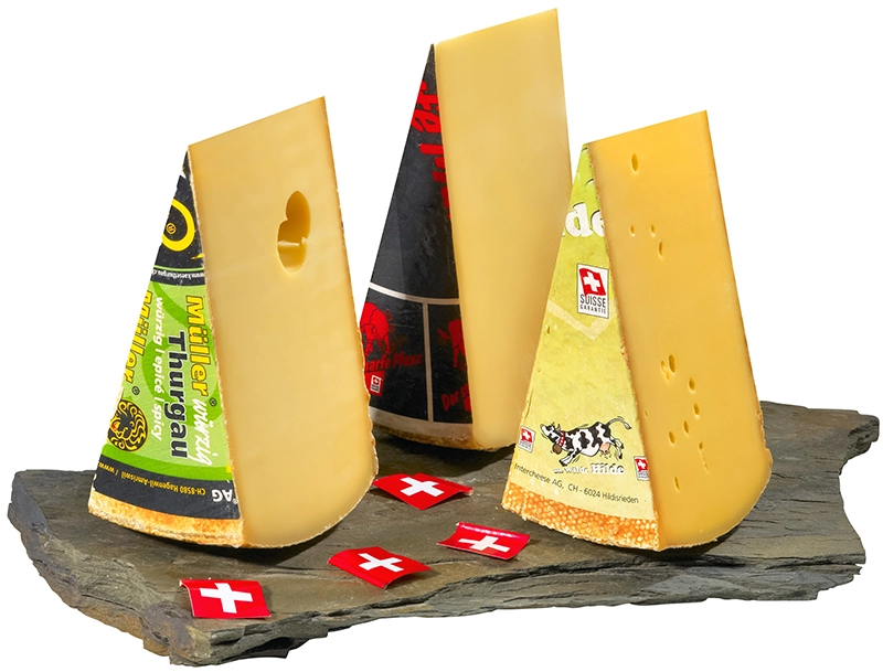 Drei flotte Schweizer Käse